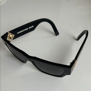 Dior Black Sunglasses with Gold Accents